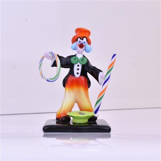 Bildhauerkunst Gioiellerie Claudia  Collezione Prestige in Glas PAGLIACCIO CIRCO - PAGLIACCIO CIRCO